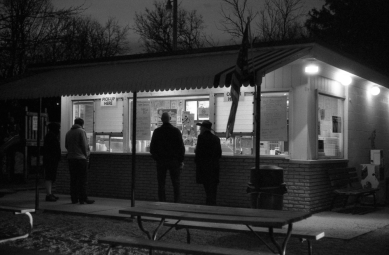 Miss Lisa's Ice cream. The older gentlemen on the right was so happy that he gets to bring his grown up son to get ice cream still, he said he could get whatever he wants.